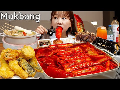 Видео: Sub)Real Mukbang- Острые токпокки 🔥 Жареная еда, кимбап 🥟 Корейская уличная еда 🍱 ASMR КОРЕЙСКАЯ ЕДА