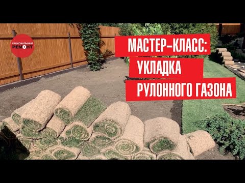 Видео: Укладка рулонного газона. Как правильно укладывать рулонный газон. Мастер-класс от эксперта