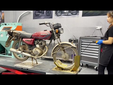 Видео: Реставрация мотоцикла Honda CG125 1989 года - Реставрация классического мотоцикла Honda CG125.