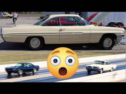 Видео: 1973 Firebird SD455 против Land Yacht | STOCK DRAG RACE