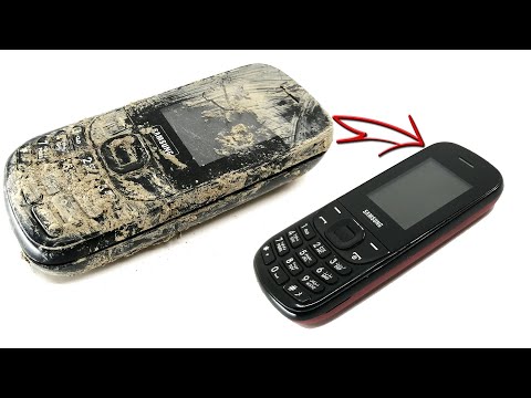 Видео: реставрация мобильного телефона.Samsung S2202  |  телефон нашли когда копали землю.