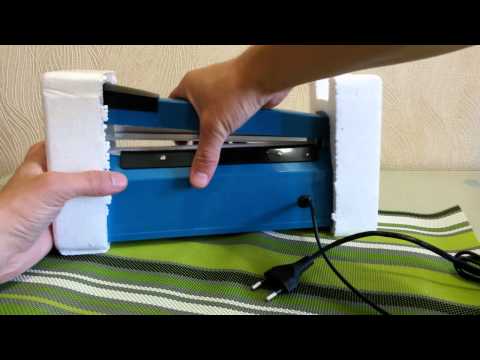 Видео: Ручной настольный запайщик. Sealing machine. FS-200. AliExpress. Китай.