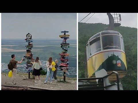 Видео: Канатная дорога в Пятигорске. На вершине горы Машук.