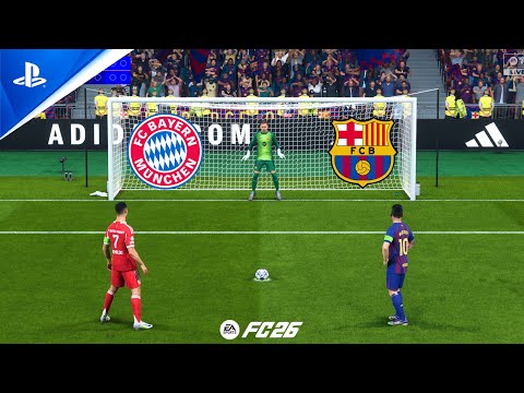 Видео: ФК 26 | Бавария Мюнхен против ФК Барселона | Роналду против Месси | Финал ЛЧ | Серия пенальти — PS5