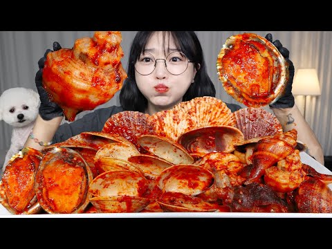 Видео: Острые тушёные моллюски🔥Mukbang ASMR