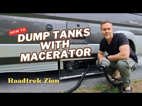 Видео: Как слить чёрную и серую воду из баков Roadtrek Zion с помощью насоса-измельчителя