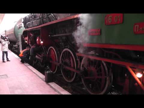 Видео: Парен локомотив от 1949,ЖП гара Русе,4.05.11 FULL HD