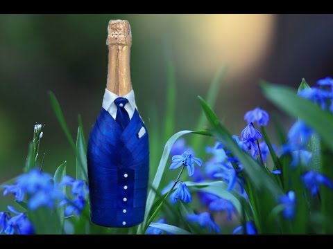 Видео: Урок по handmade, бутылка "Жених"