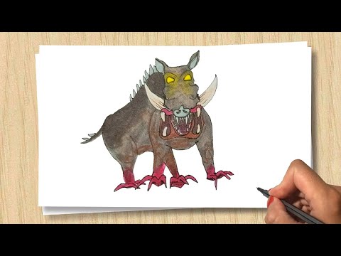 Видео: Рисуем  Монстра Кабана из ЗООЧОСИС / How To Draw Zoochosis Boar