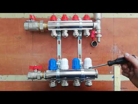 Видео: Гребенка водяного теплого пола с расходомерами. Где и как используеться. Строение