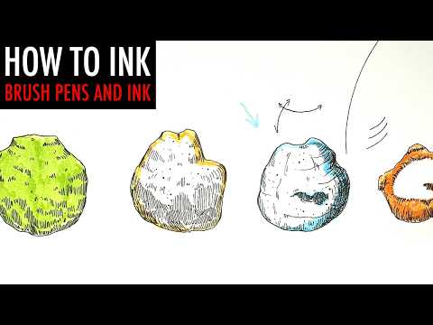 Видео: Техники рисования тушью и кистью