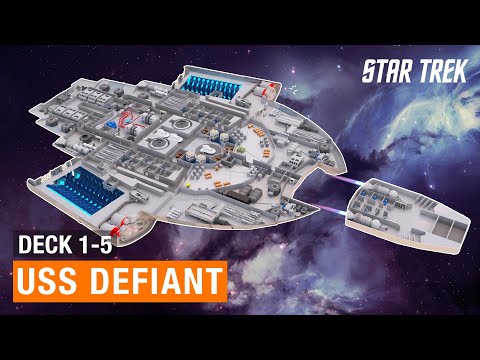 Видео: Star Trek: Внутри палубы 1-5 USS Defiant Class (обновление 2024)