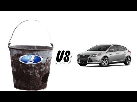 Видео: Лада Веста vs Ford Focus 3 сравнение рулёжки