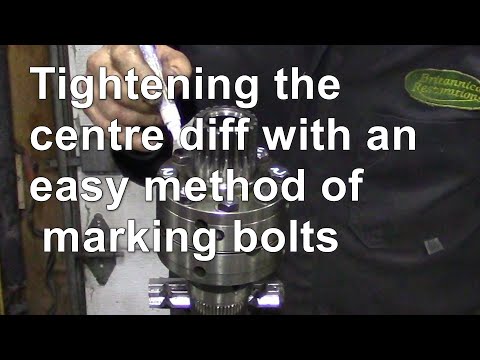 Видео: Затяжка центрального дифференциала простым методом маркировки болтов