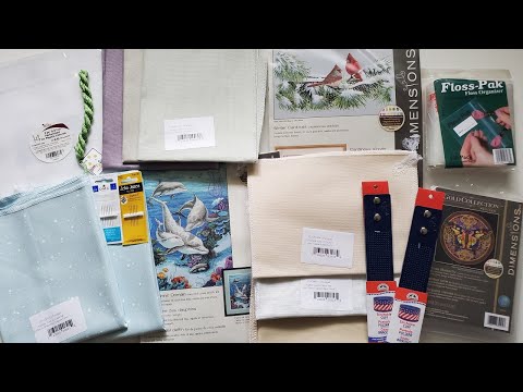 Видео: Мои рукодельные покупки: заказ с сайта 123stitch (основы и аксессуары для вышивки, 3 новых набора)