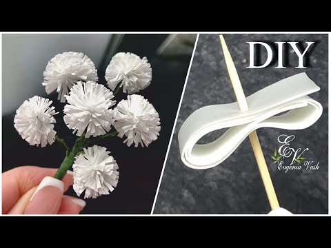Видео: без КЛЕЯ - только полоска фоамирана💣САМЫЙ БЫСТРЫЙ СПОСОБ создания ГИПСОФИЛЫ💣DIY💣ПУШИСТИКИ за 5 мин🌿🌺