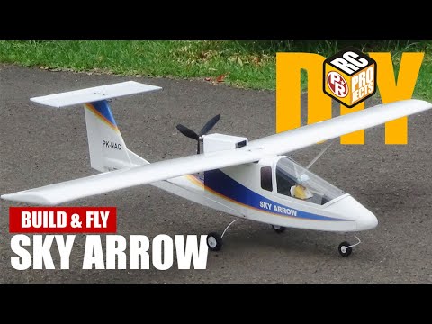 Видео: Сборка и полет радиоуправляемой стрелы Sky Arrow