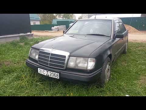 Видео: Мерседес124 2.0 дизель  после замены подушек двигателя. Старичок ещё может)