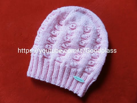 Видео: Ажурная, красивая детская шапка. Вязание спицами. Часть 2 Knitting(Hobby).