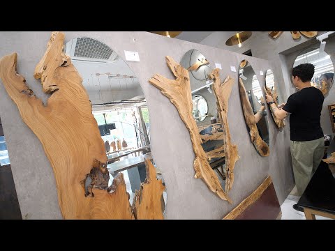 Видео: Процесс изготовления зеркал. Удивительный процесс изготовления корейского деревянного зеркала