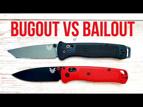 Видео: КРУГОМ ОБМАН!? НОЖ BUGOUT (S30V) vs BAILOUT (3V) BENCHMADE