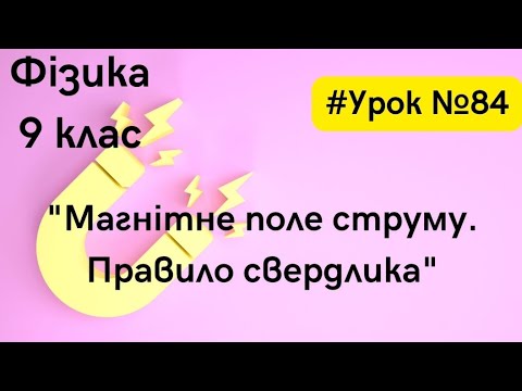 Видео: Фізика 9 клас. #Урок №84. "Магнітне поле струму. Правило свердлика"