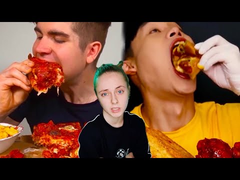 Видео: 🇰🇷КОРЕЙСКИЙ МУКБАНГ ПРОТИВ АМЕРИКАНСКОГО МУКБАНГА 🇺🇸korean vs american mukbangers