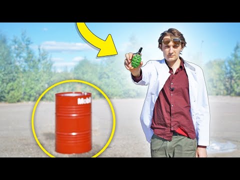 Видео: ГРАНАТА vs БОЧКА!!! ЭКСПЕРИМЕНТЫ!!!