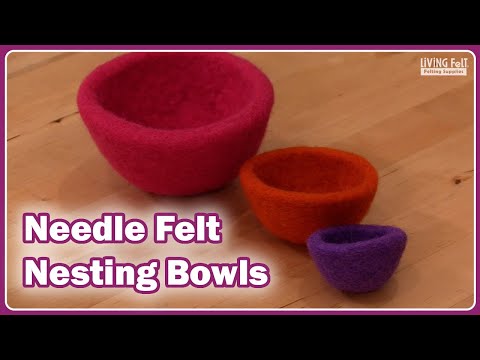 Видео: Валяние иглой для начинающих: идеально круглая чаша на форме — краткое руководство #livingfelt