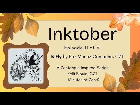 Видео: Inktober 2025 - Зентангл для начинающих© - День 11 - B-Fly