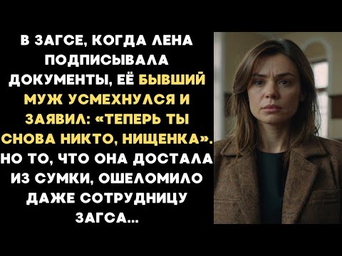 Видео: В ЗАГСе, когда Лена подписывала, бывший муж заявил: «Теперь ты снова никто, нищенка!»
