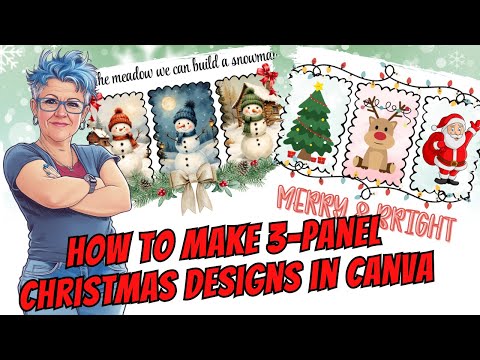 Видео: Как создать 3-панельный рождественский дизайн в Canva: БЕСПЛАТНЫЙ шаблон + подсказки по созданию ...