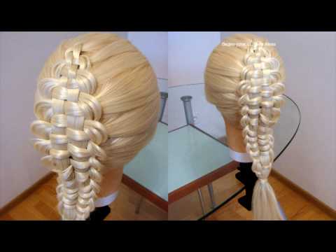 Видео: Коса Молния. Причёска в школу. Видео-урок. Hair tutorial