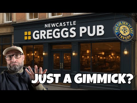 Видео: Внутри первого паба Греггса – обзор Golden Flake Newcastle