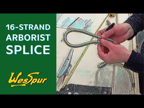 Видео: Выполнение сращивания 16-прядного арбористского троса || WesSpur Tree Equipment & Iron Street Rop...