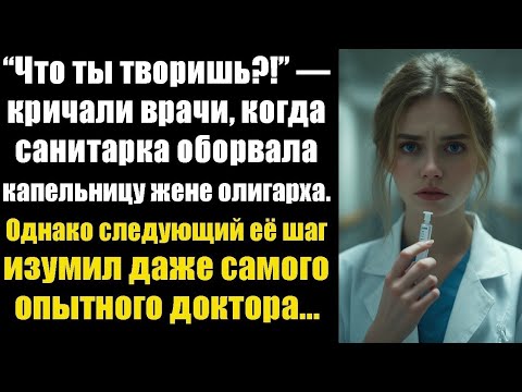 Видео: “Что ты творишь_!” — кричали врачи, когда санитарка оборвала капельницу жене олигарха. Однако