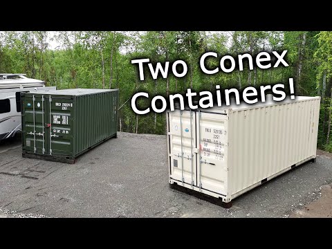 Видео: Больше места для хранения на нашей автономной усадьбе с контейнерами Conex!