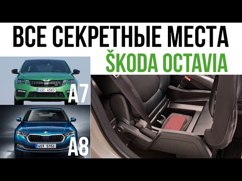 Видео: Все секретные места SKODA OCTAVIA A7 и A8 2021