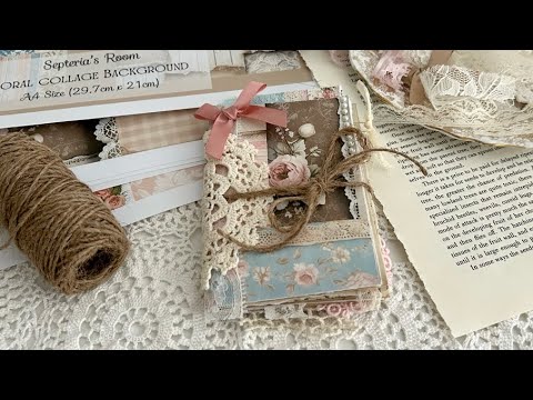 Видео: * По запросу * Изменённый конверт с потёртым мини-журналом - Видео процесса | Журнал без шитья