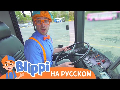 Видео: Блиппи изучает автобус | Блиппи на Русском | Изучай этот Мир вместе с Блиппи | Blippi