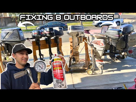 Видео: Можно ли починить 8 подвесных моторов? Johnson, Nissan, Suzuki, Yamaha, Sea King, Hangkai