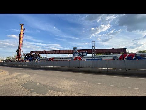 Видео: Путепровод через ж/д в районе платформы Быково (Раменский городской округ)(12.05.2023)