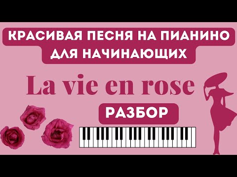 Видео: Красивая французская мелодия на ПИАНИНО для начинающих! La vie en rose - лёгкая версия!