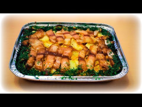 Видео: Запечённая  рыба . Очень вкусное филе рыбы с картошкой в духовке .