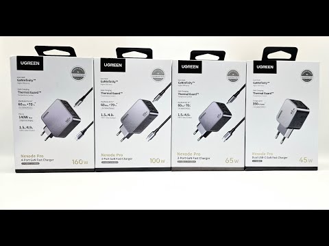 Видео: Зарядное устройство от UGREEN внешний обзор Nexode Pro, GaNInfinity, 45w,  65w, 100w, 160w #ugreen