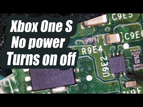 Видео: Xbox One S Нет питания - Включается и сразу выключается - Компоненты постоянно замыкаются -