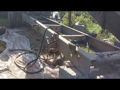 Видео: Пескоструй рамы грузовика