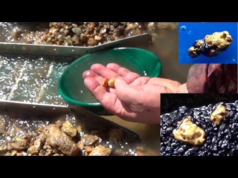 Видео: По тихому мою Золото минишлюзом на перекате! Самородок!