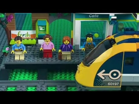 Видео: Железнодорожный вокзал Лего Сити 60335