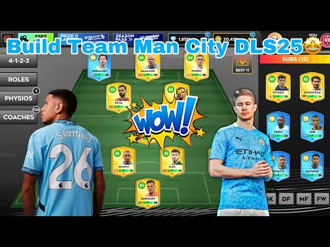Видео: Формирование команды «Манчестер Сити» в последней версии DLS25